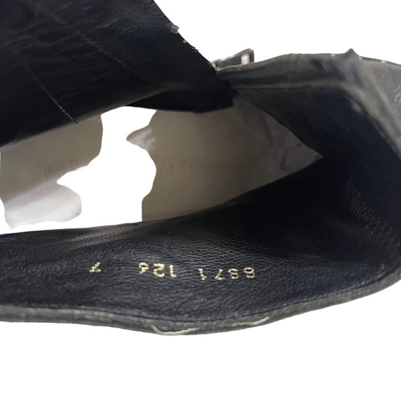 Freda Salvador Ankle Booties Black Calf Leather Block Heel Size 7 - Picture 9 of 9